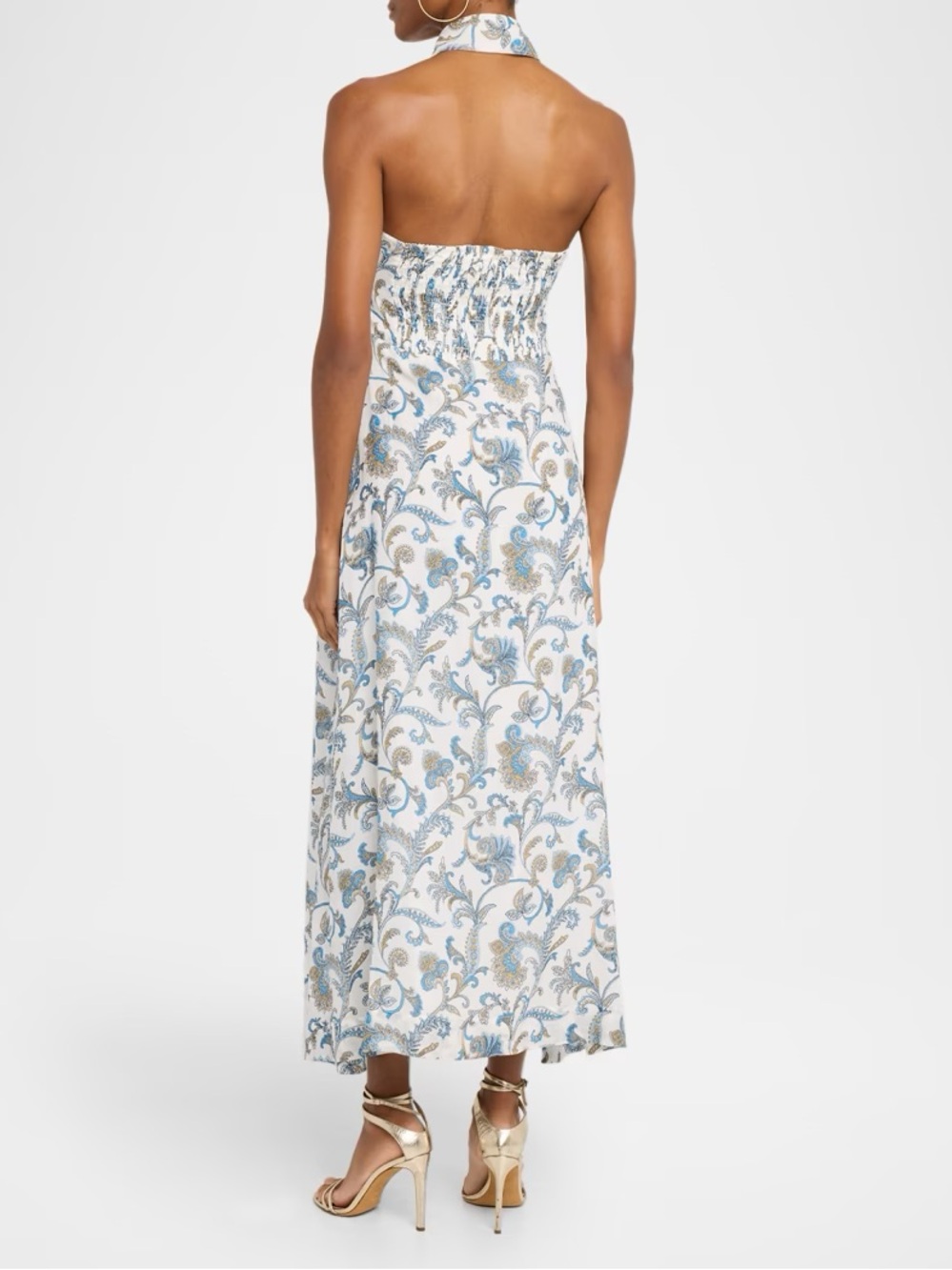 Mackey Paisley Halter Midi Dress - Picture 3 of 16